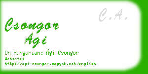 csongor agi business card